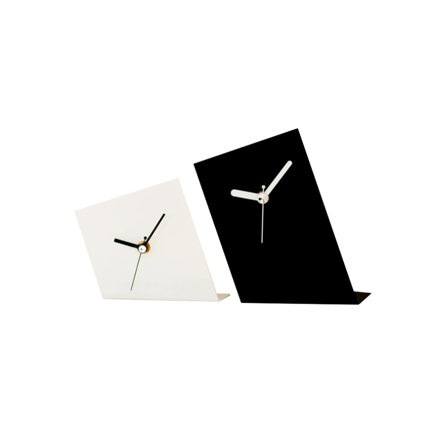 Minimal Modern table clock_White &amp; Black