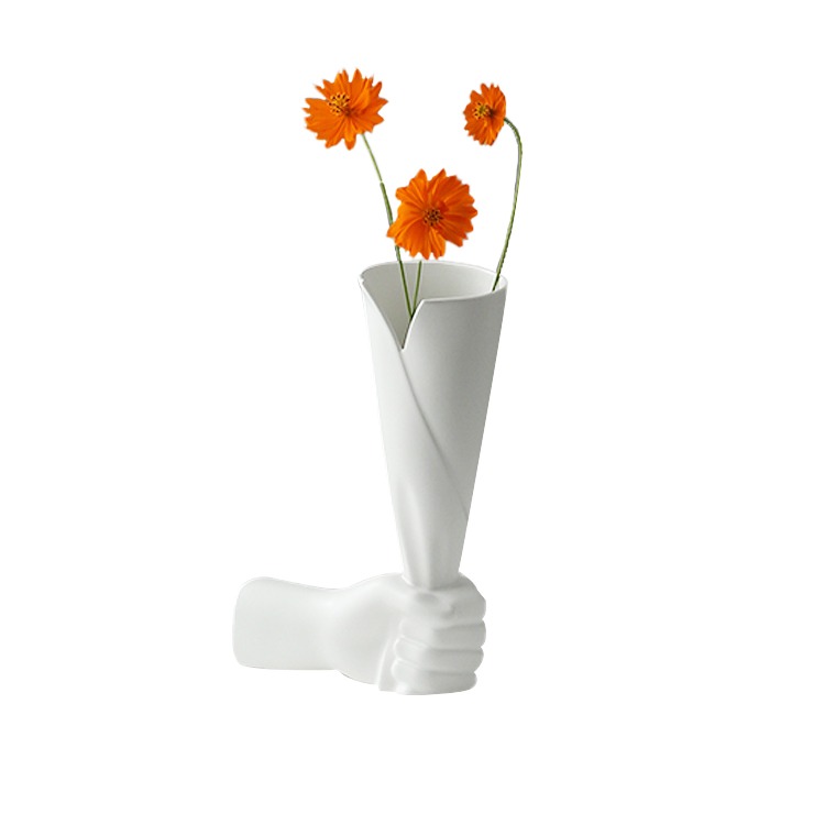 Hand bouquet vase